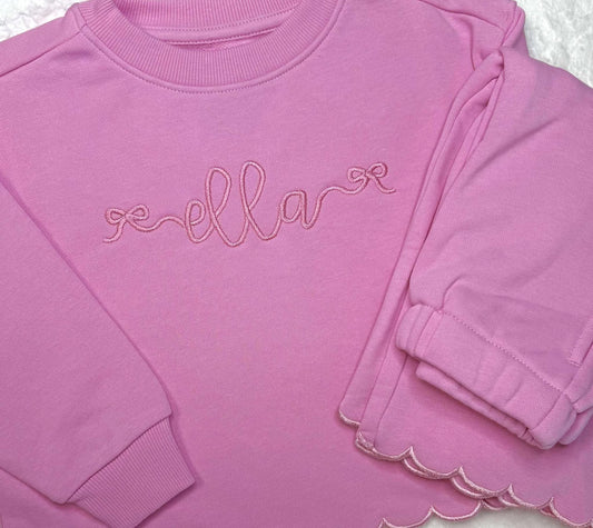 Scalloped Terry Pant and Top Sets