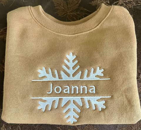 Kids Personalized Snowflake Sweatshirt