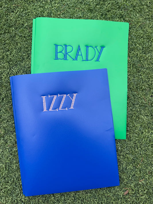 Personalized Folders - Embroidered
