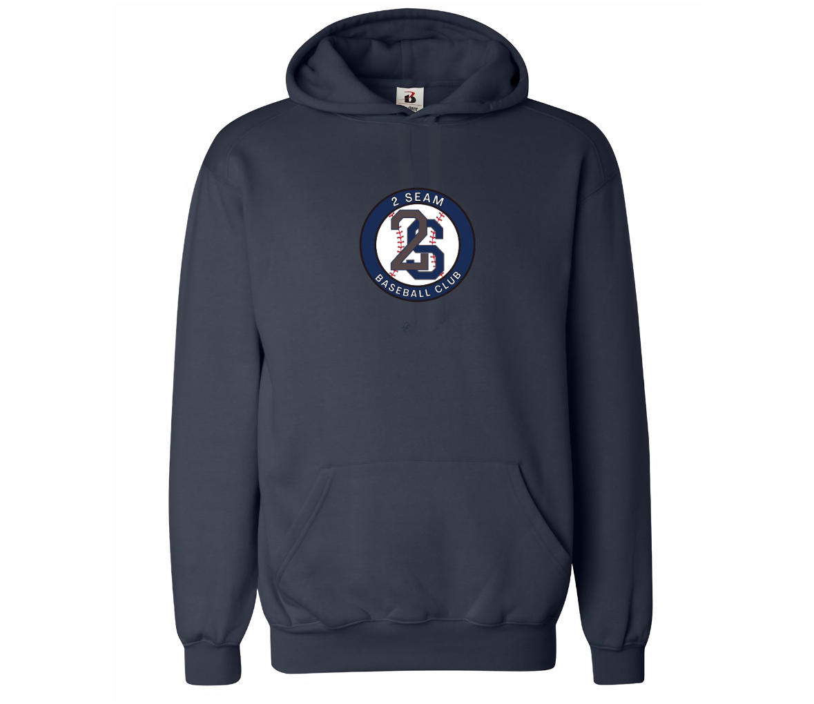 Navy embroidered hoodie
