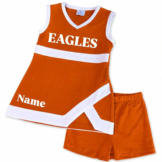 Personalized Cheer Outfit - burnt orange