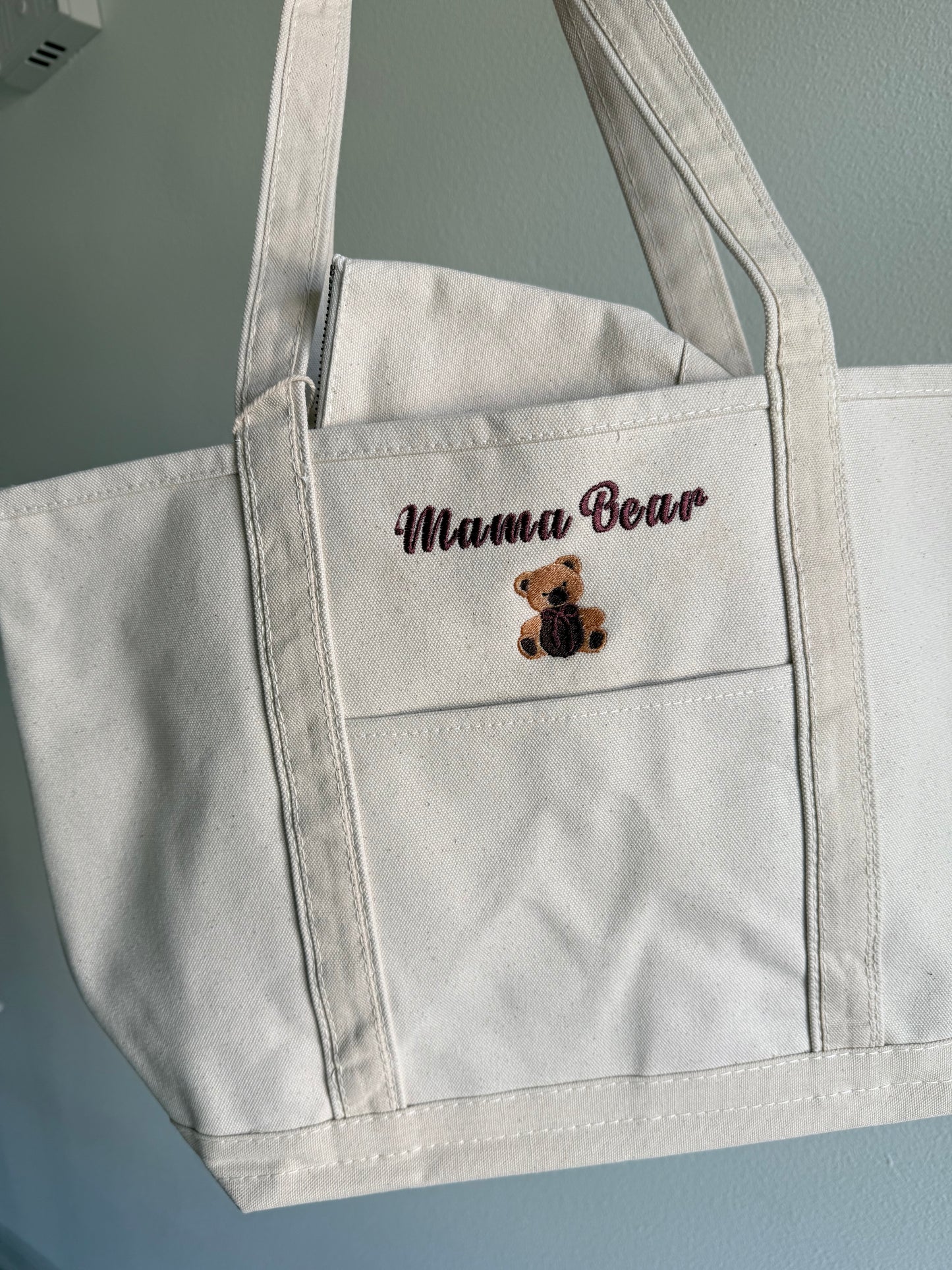 Embroidered tote bag