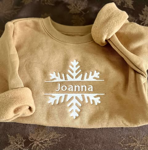 Kids Personalized Snowflake Sweatshirt