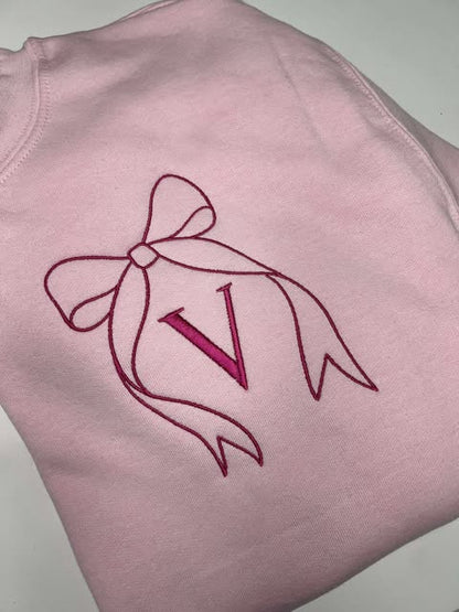 Initials Bow Sweatshirt