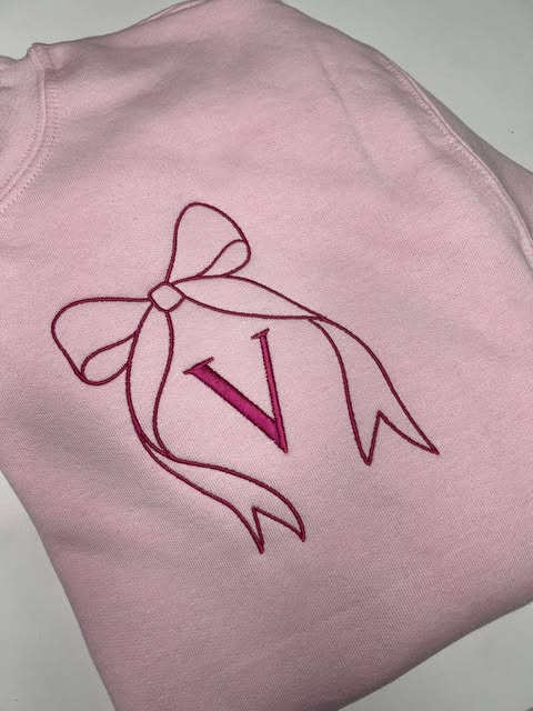 Initials Bow Sweatshirt