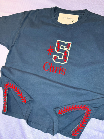 Baseball shirt & side stitches