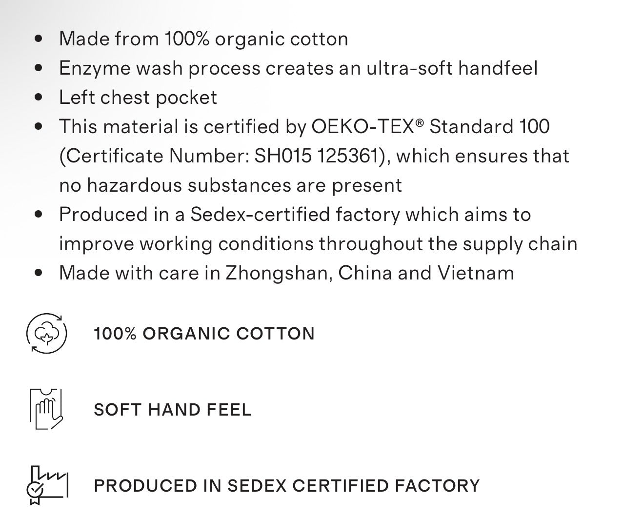 Organic cotton button down shirt