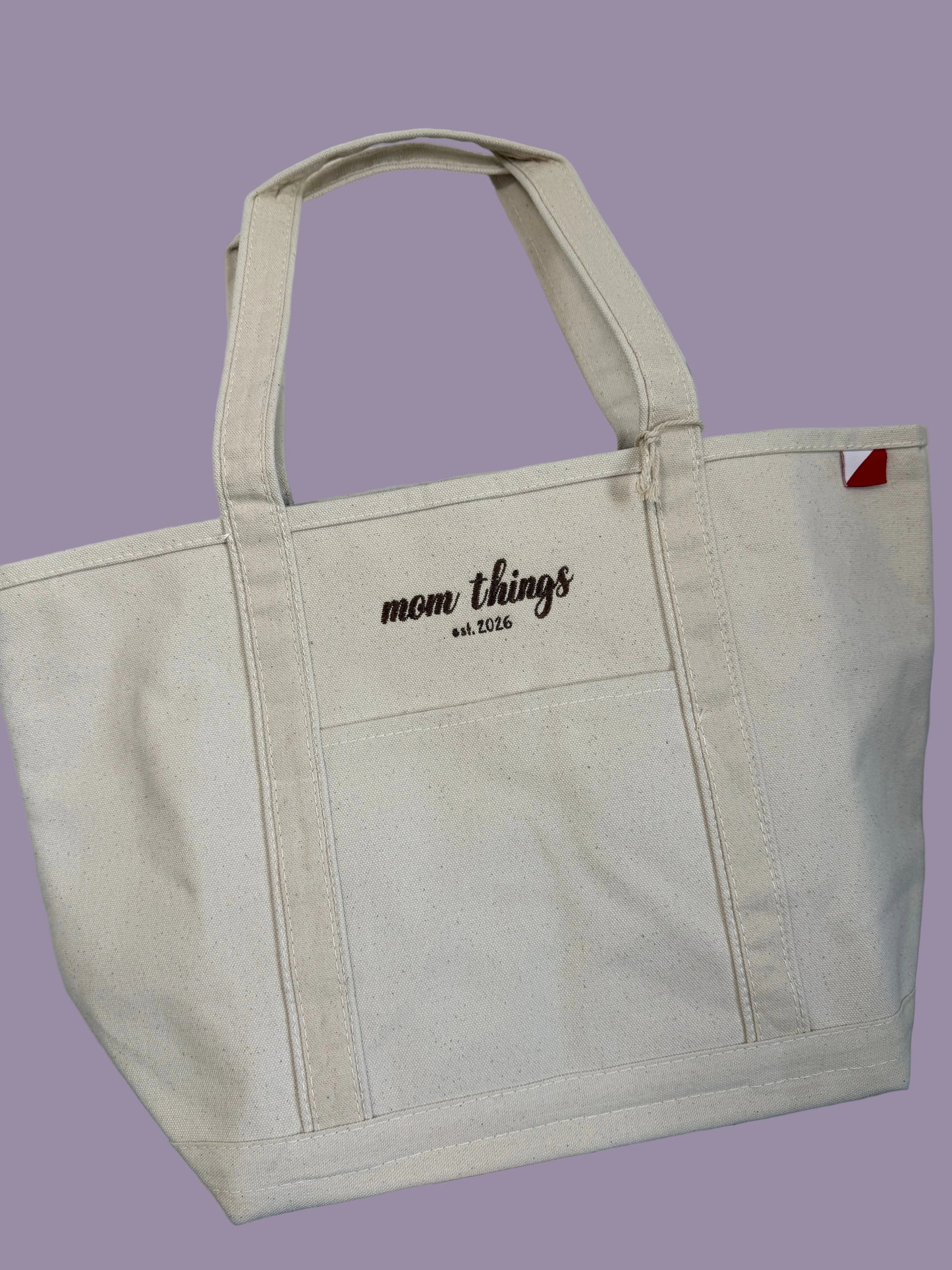 Embroidered tote bag
