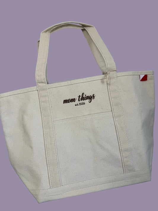 Embroidered tote bag