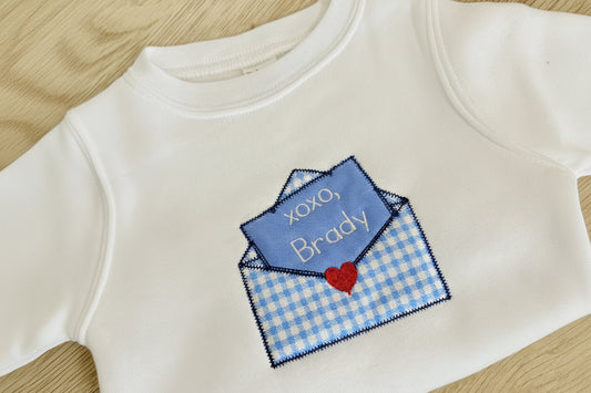 Valentines envelope sweatshirt