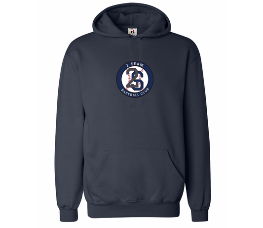 Navy embroidered hoodie