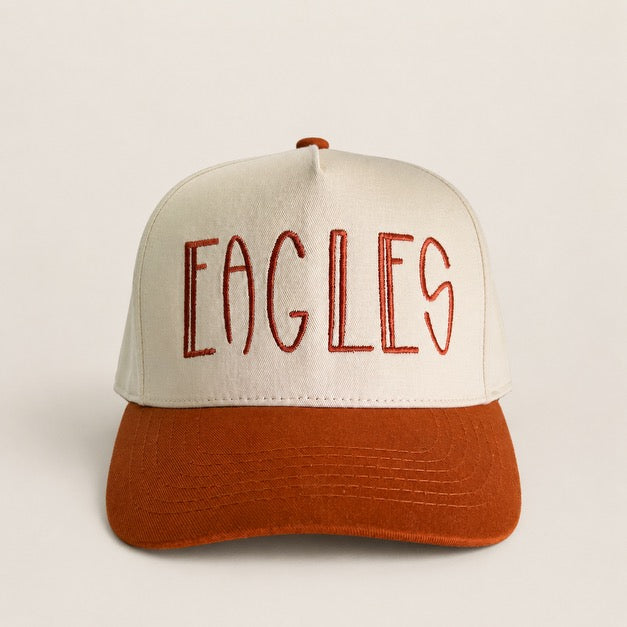Burnt orange two toned hat