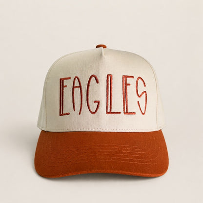 Burnt orange two toned hat