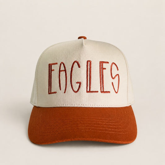 Burnt orange two toned hat