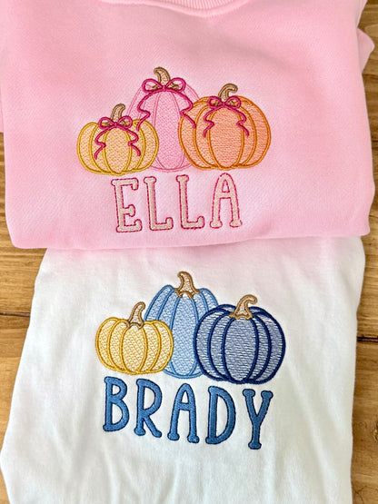 Pumpkin Trio personalized sweatshirt