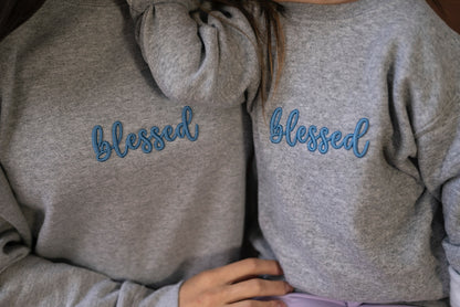 Blessed 3D Puff Embroidered Sweatshirt