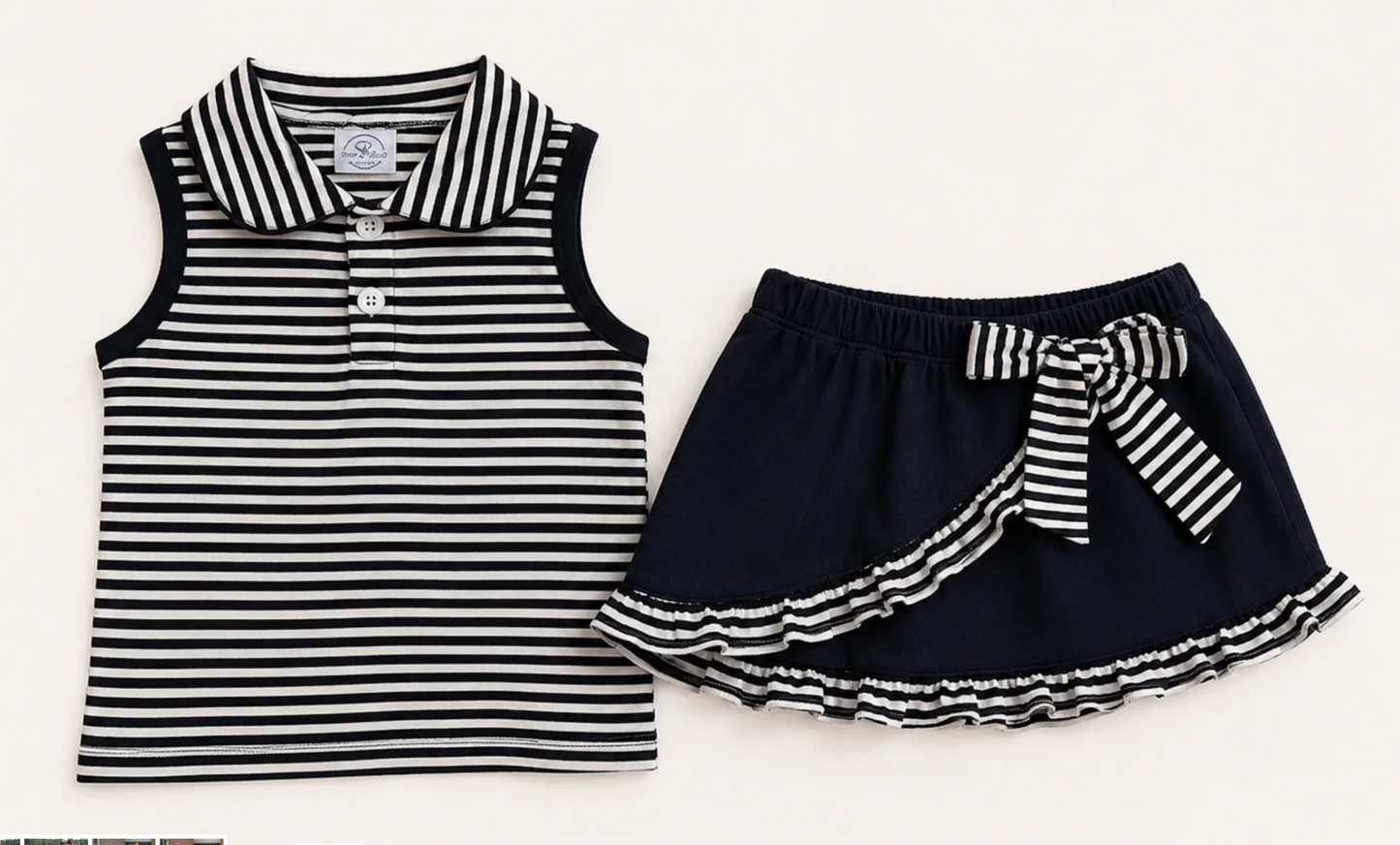 PRE-ORDER Game Day Polo / Skort Set- CLOSING 7/1 ETA Mid AUG (BLACK)