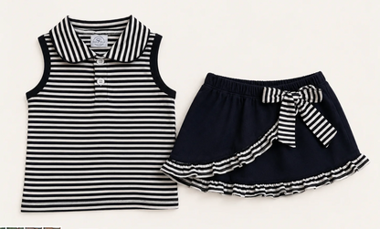 PRE-ORDER Game Day Polo / Skort Set- CLOSING 7/1 ETA Mid AUG (BLACK)