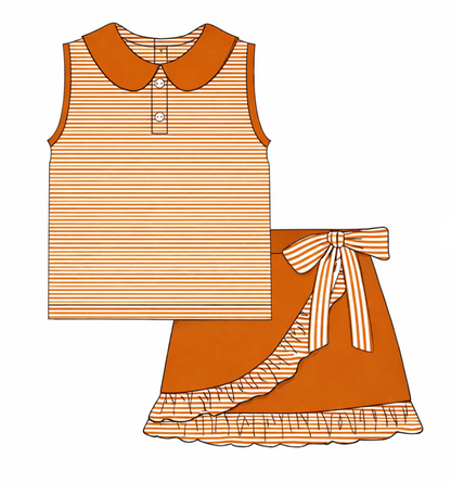 PRE-ORDER Game Day Polo / Skort Set- CLOSING 7/1 ETA Mid AUG (BURNT ORANGE)