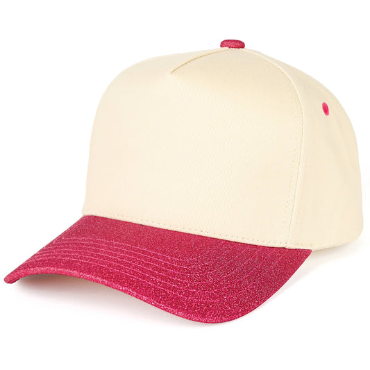 Mom life glittered pink two toned hat